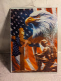 Patriotic Eagle 8x10 Glass Sublimation Cutting Board