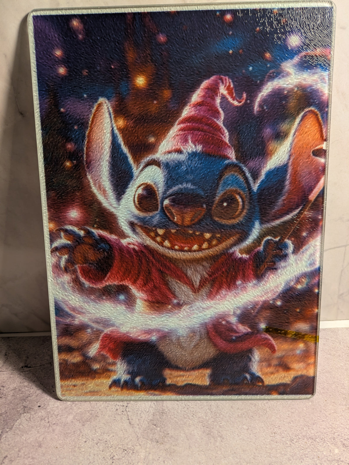 Stitch Wizard glass cutting board - textured view 1