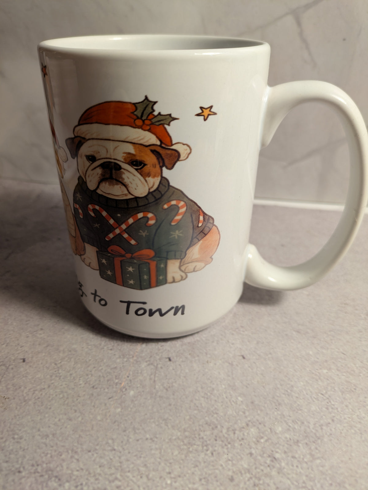 Santa Paws mug - full wrap view