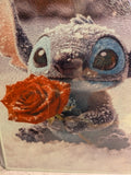 Stitch in Snow Glass Cutting Board - close up