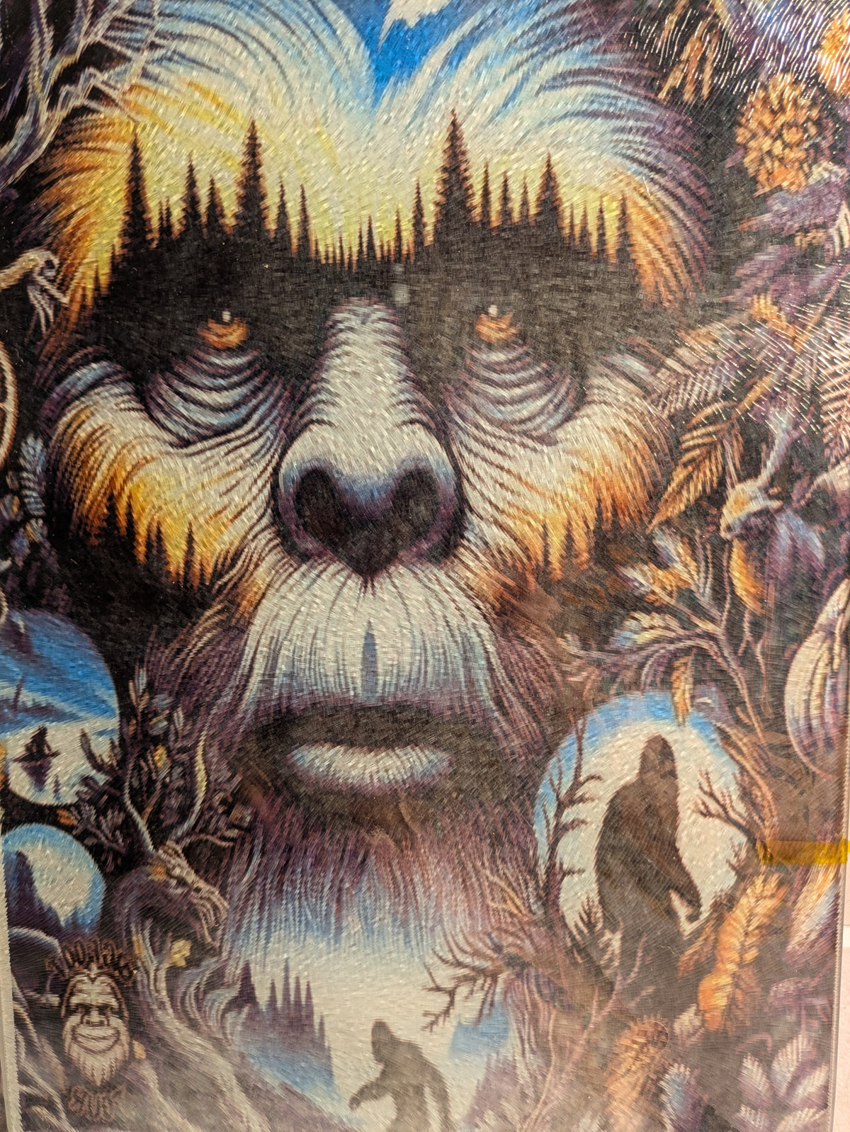 Bigfoot sublimation glass cutting board detail view
