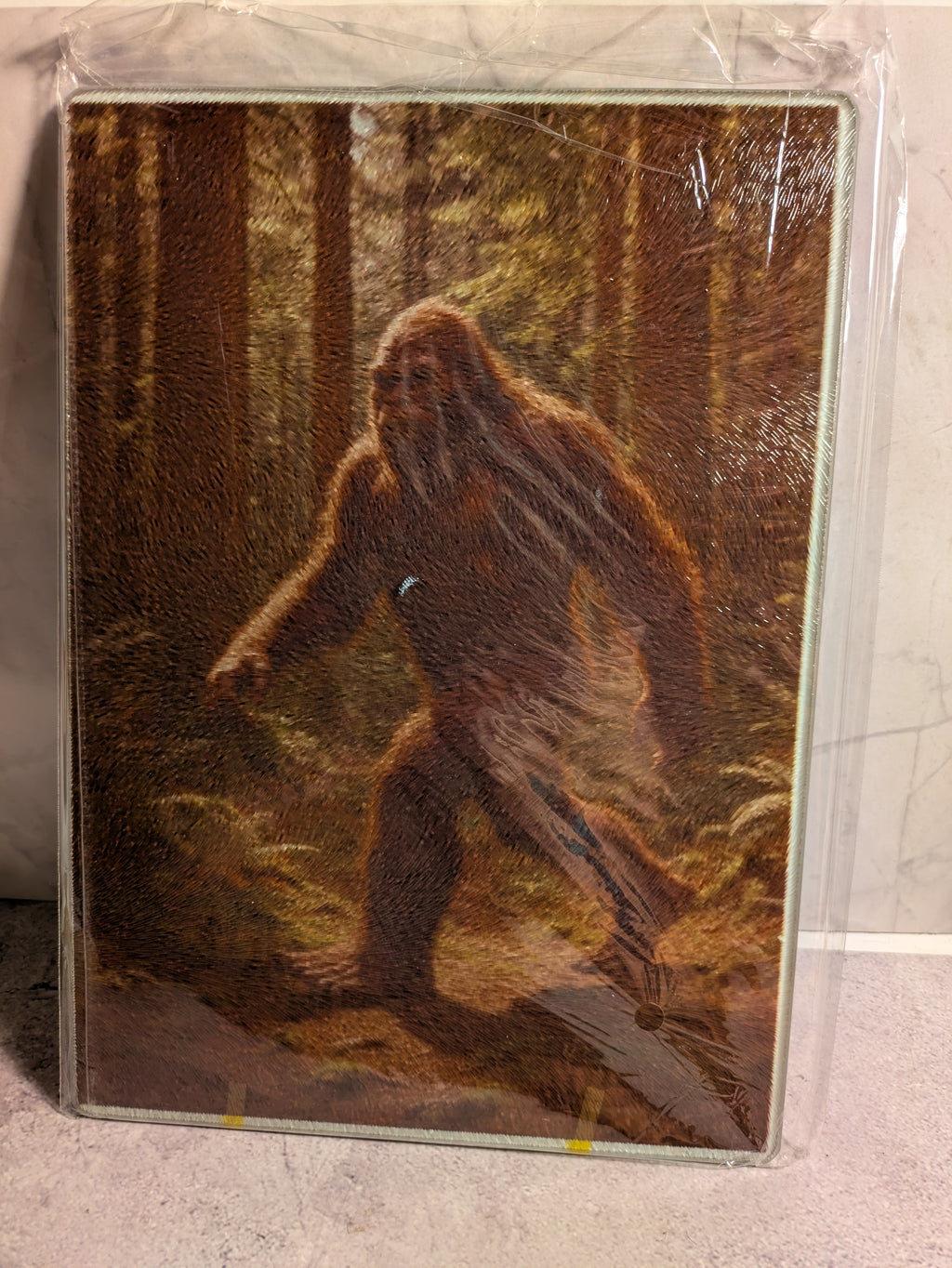 Bigfoot glass cutting board detail close-up