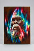 Bigfoot Aurora Borealis Glass Cutting Board 8x10 - full view