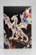 Crystal dragon sublimation glass cutting board 8x10 - full view