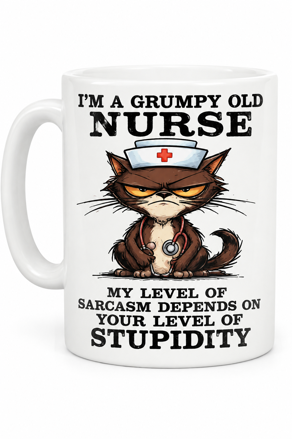 I'm A Grumpy Old Nurse mug front view