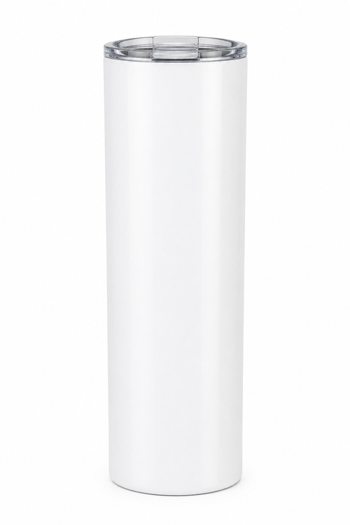 Plain white 20oz straight tumbler