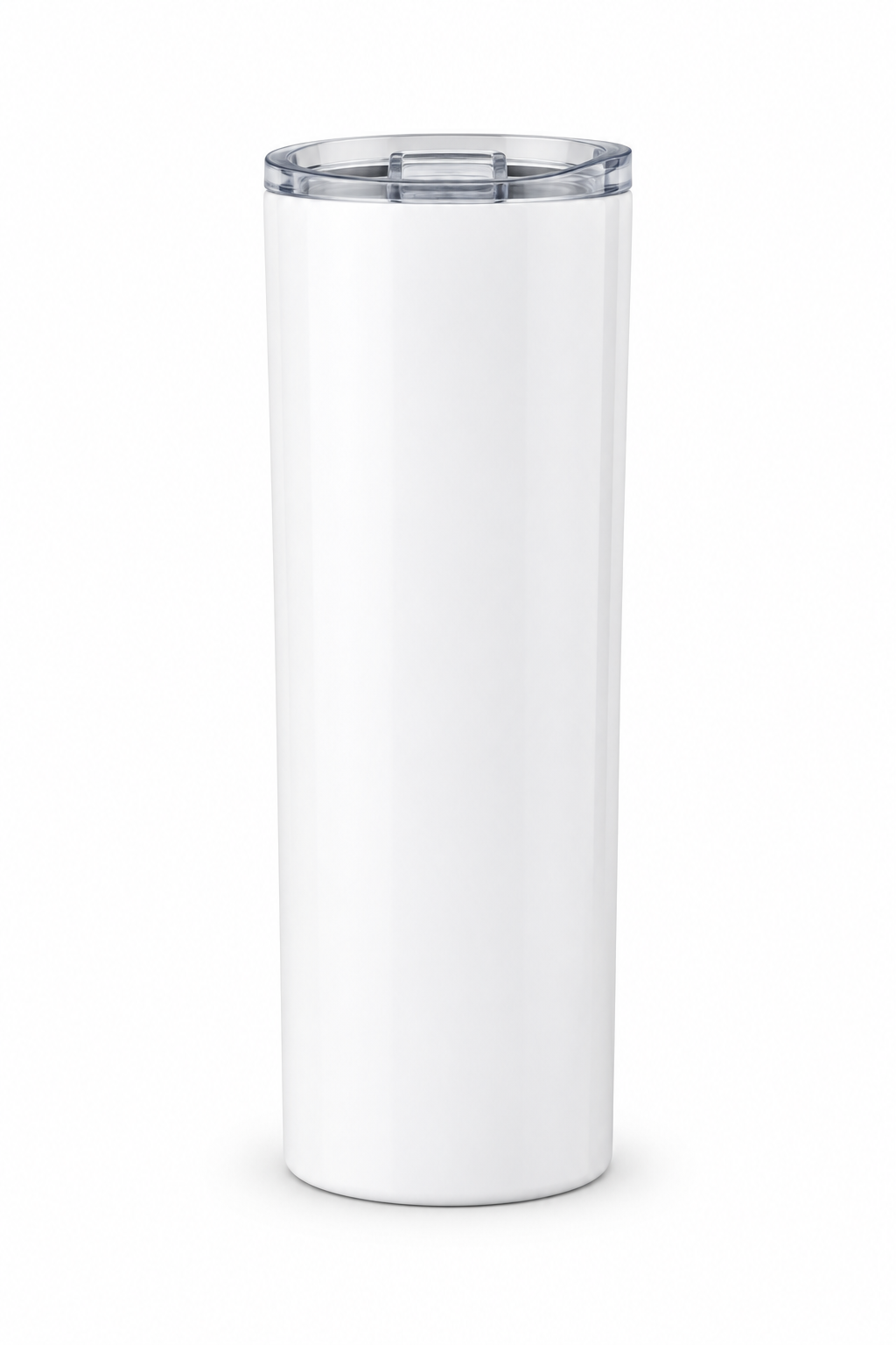 All white 20oz straight skinny tumbler blank