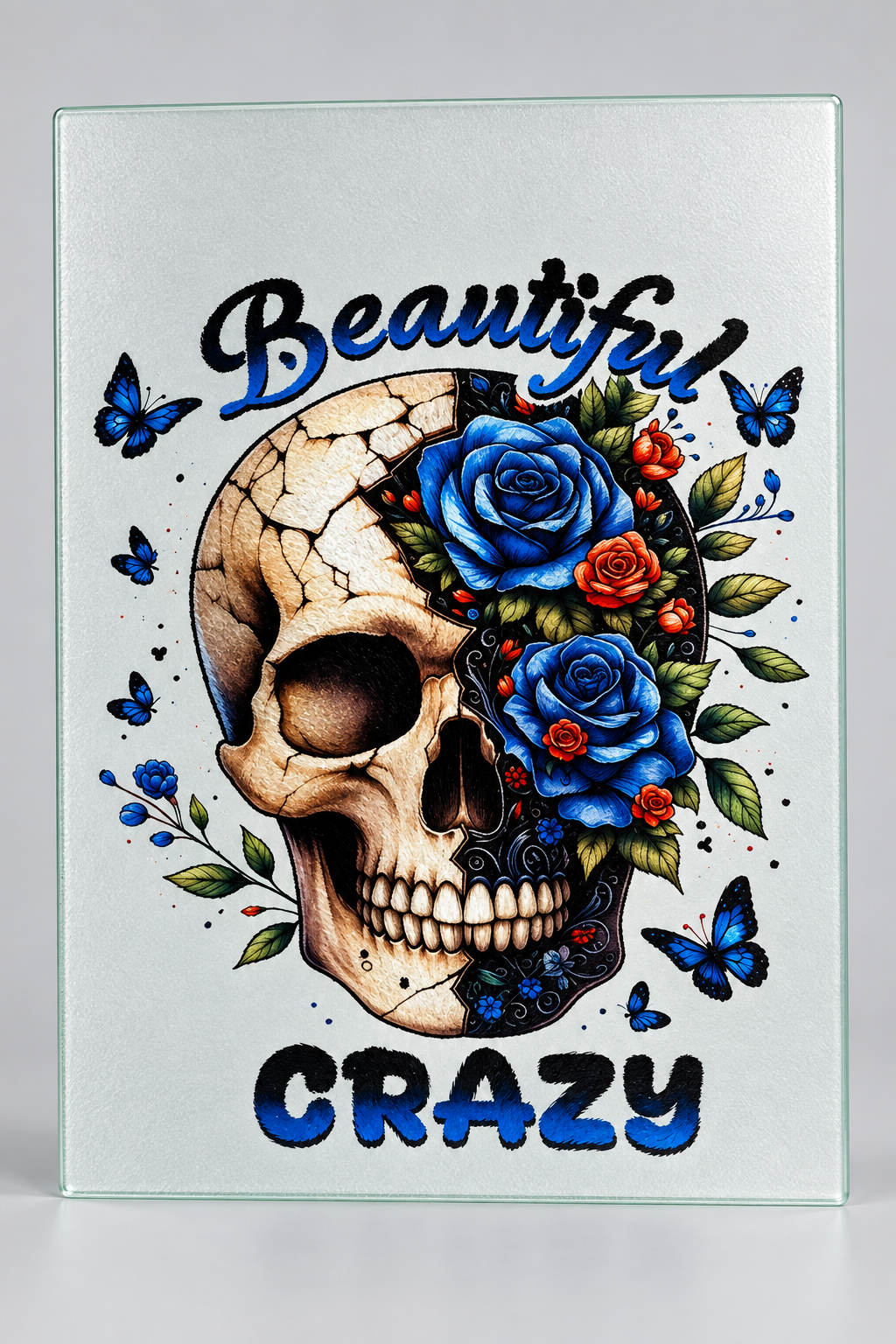 Beautiful Crazy Glass Cutting Board - straight view 2