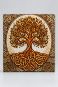 Celtic Tree of Life Glass Cutting Board - detail view