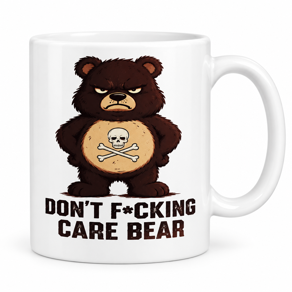 Don't F*cking Care Bear 11 oz Ceramic Mug - Front View