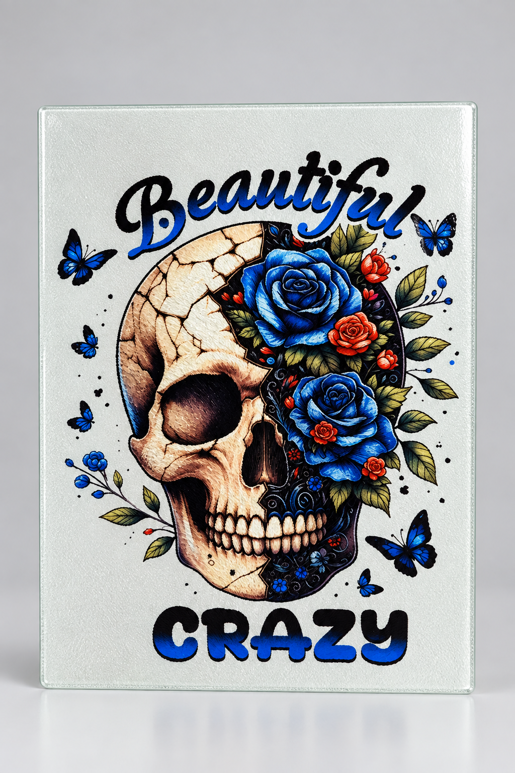 Beautiful Crazy Glass Cutting Board - straight view 1