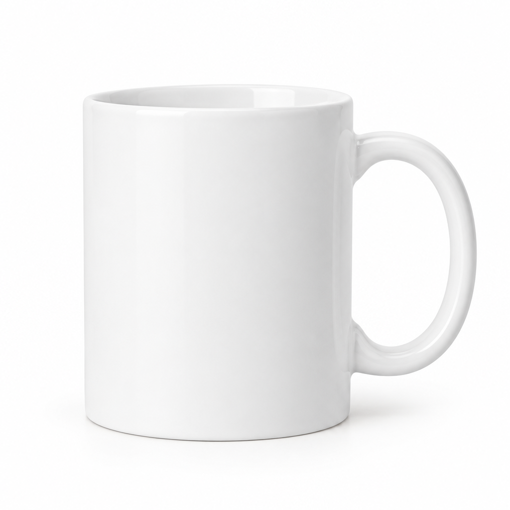 Plain 11 oz White Ceramic Mug